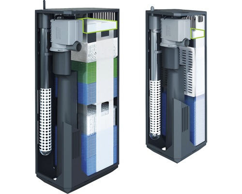 Secțiune transversală a filtrului intern pentru acvariu Juwel