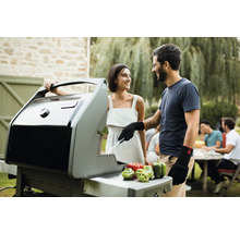 Grătar pe gaz Weber Spirit II E-310 GBS negru 3 arzătoare din oțel inoxidabil 8,79 kW suprafață de gătire 60x46 cm capabilitate iGrill incl. termometru, masă laterală rabatabilă, grătar menținere căldură, tavă de colectare grăsime, cârlige-thumb-16