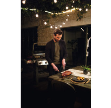 Grătar pe gaz Weber Spirit II E-310 GBS negru 3 arzătoare din oțel inoxidabil 8,79 kW suprafață de gătire 60x46 cm capabilitate iGrill incl. termometru, masă laterală rabatabilă, grătar menținere căldură, tavă de colectare grăsime, cârlige-thumb-12