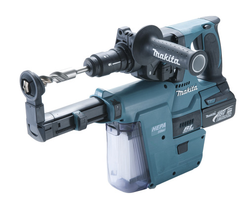 Ciocan rotopercutor Makita cu aspirator de praf și burghiu