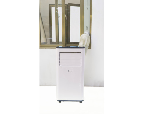 Aparat de aer condiționat mobil cu furtun de evacuare a aerului montat pe fereastră