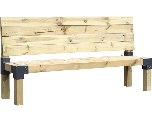 Bancă de grădină din lemn cu spătar