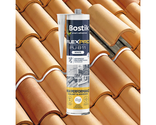 Etanșant și adeziv Bostik Flexpro PU 811 pe țigle