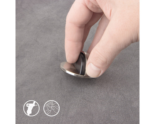 Oprire de ușă pentru montaj pe podea cu mâna