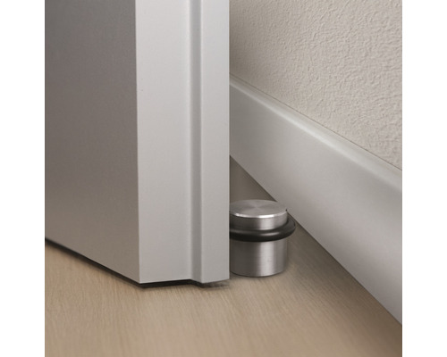 Opriitor de ușă metalic cu inel de cauciuc în partea de jos