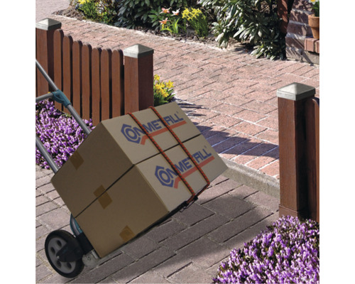 Cărucior cu două cutii în grădină