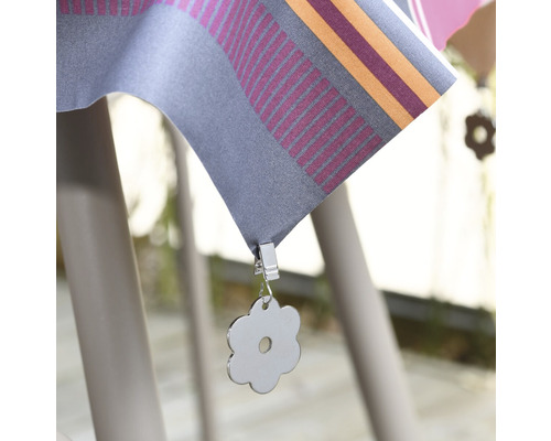 Față de masă cu greutate decorativă în formă de floare