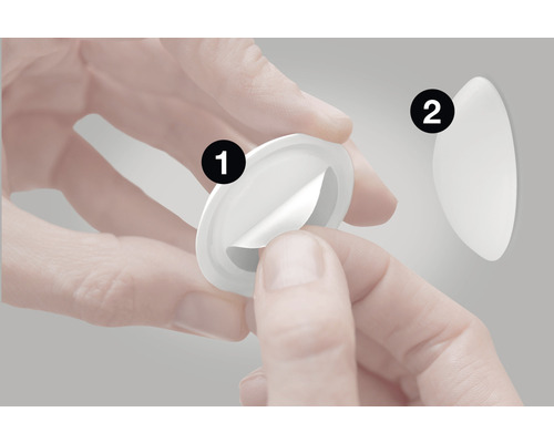 Aplicarea unui tampon adeziv rotund pentru fixare