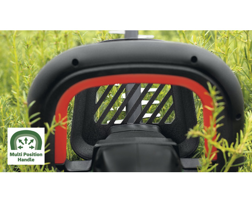 Imagine detaliată a mânerului unui gard viu, cu mâner reglabil în mai multe poziții