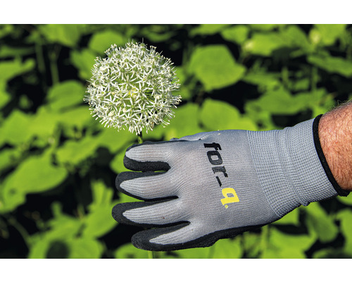 Mănușă de grădinărit cu floare de Allium