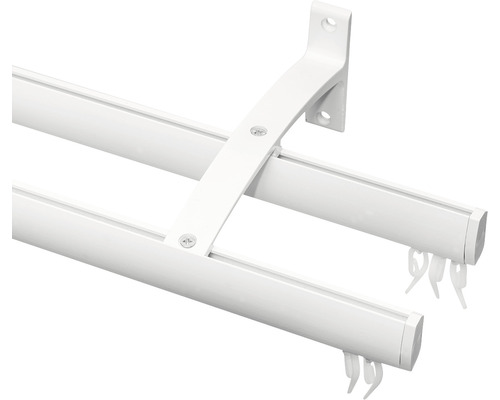 Bară dublă pentru perdele cu suport de perete