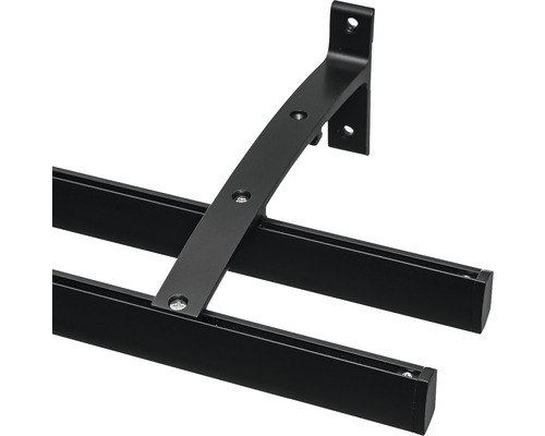 Bară de perdea dublă cu suporturi pentru montare pe perete