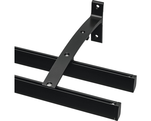 Bară de perdea cu două șine și suport