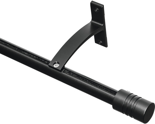 Bară de perdea cu suport și capăt