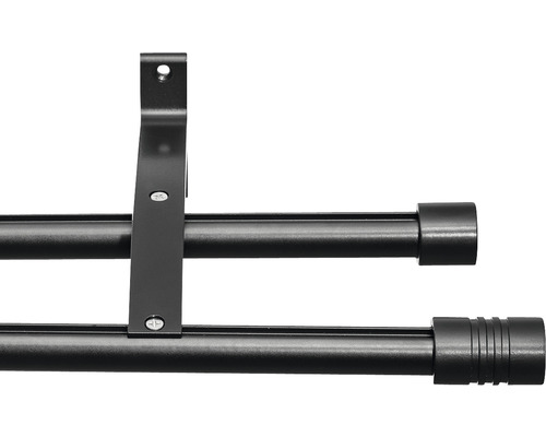 Bară dublă pentru perdea cu suport pentru decorarea ferestrelor