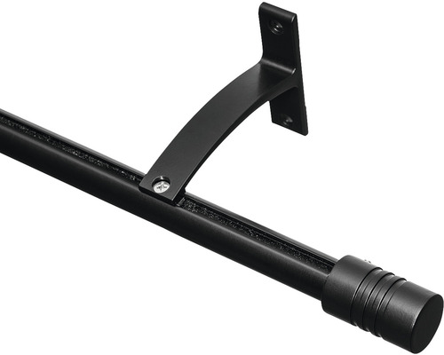 Bară de perdea cu suport și capăt