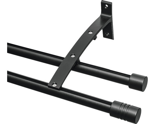 Bară dublă pentru perdea cu suport pentru montare pe perete