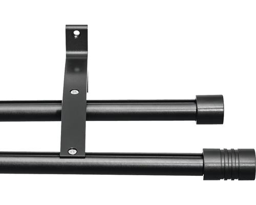 Bară dublă de perdea cu suport pentru decorarea ferestrelor