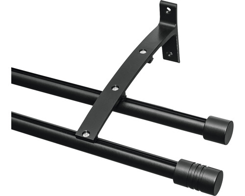 Bară dublă pentru perdea cu suport pentru montare pe perete