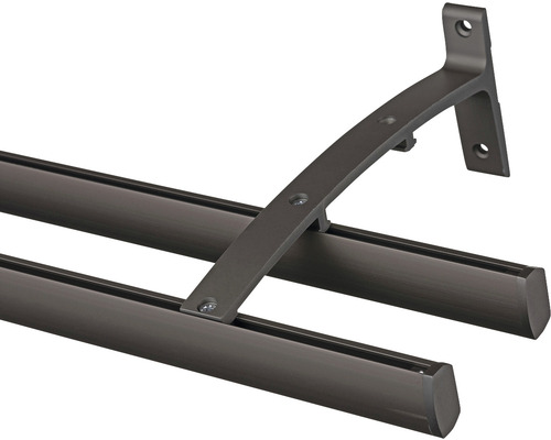 Bară dublă pentru perdele cu suport pentru montare pe perete