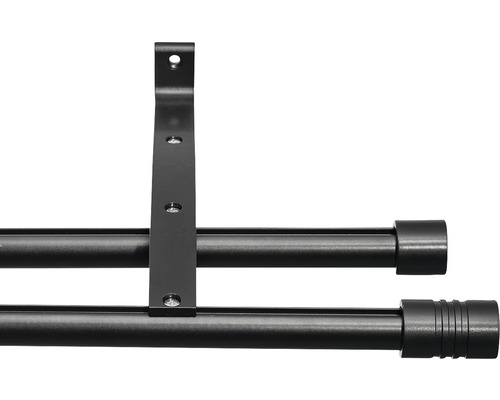 Bară dublă pentru perdea cu suport