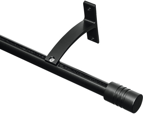 Bară de perdea cu suport și capăt