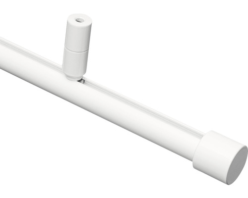 Bară de perdea cu glisor și capac terminal