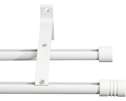 Bară dublă pentru perdea cu suport