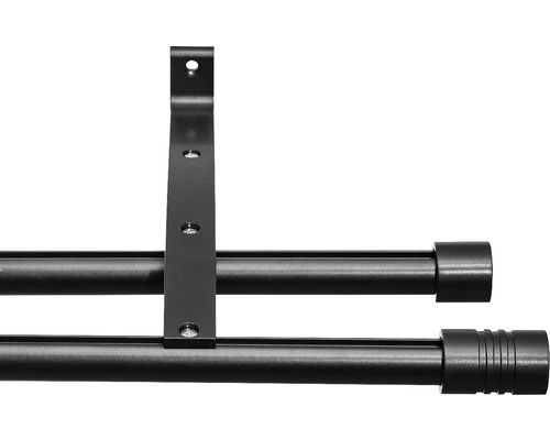 Bară dublă pentru perdea cu suport