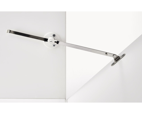 Feronerie pentru mobilă cu braț de susținere pentru fixare pe o piesă de mobilier