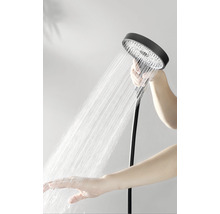 Sistem de duș cu termostat AVITAL Verdon, duș fix Ø26 cm, pară duș 3 funcții, furtun duș 1,5 m, negru mat-thumb-7