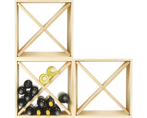 Raft de vinuri din lemn cu sticle de vin