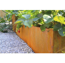 Jardină înaltă metalică cu căpșuni în grădină