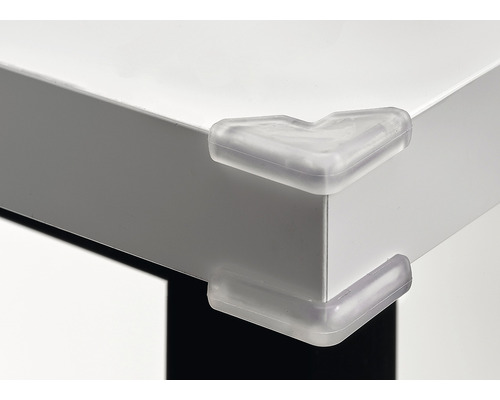 Colț de masă cu protecție transparentă pentru colțuri