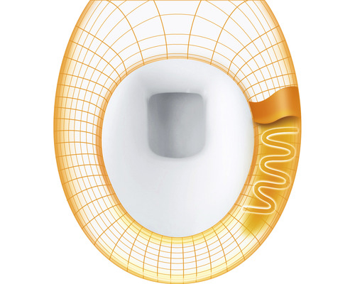 Ilustrație a unui capac de toaletă cu funcție de încălzire