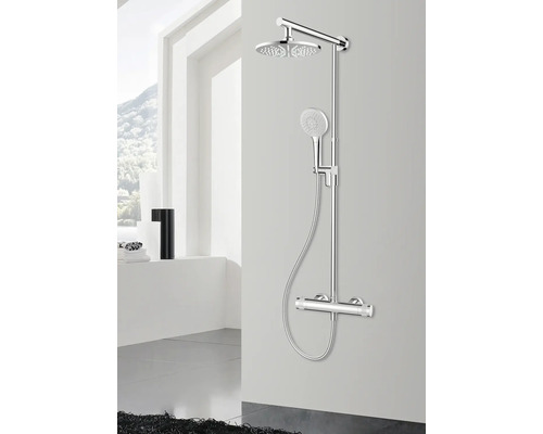 Sistem de duș cu duș fix și duș de mână în baie