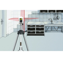Stativ Laserliner 1/4" 5/8" 120 cm, pentru nivele laser