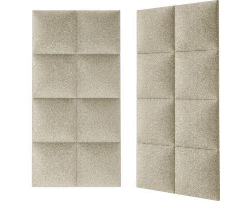 Două panouri de izolare fonică cu tapițerie pătrată