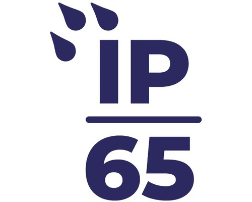 Marcaj grad de protecție IP65: protecție împotriva jeturilor de apă și a prafului