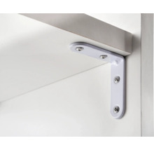 Conector unghiular metalic pentru fixarea rafturilor