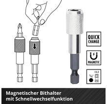 Portbit magnetic cu funcție de schimbare rapidă și simboluri asociate