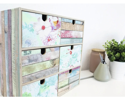 Organizator de birou cu sertare și model floral