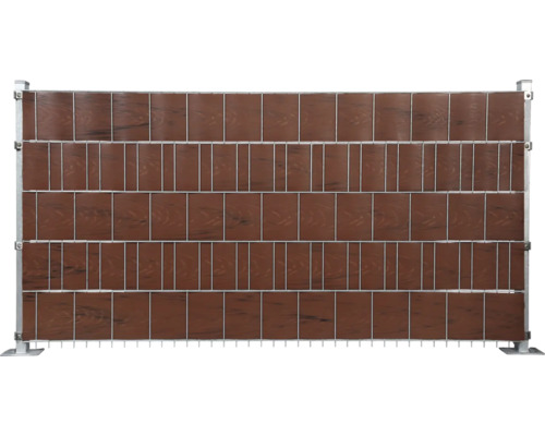 Gard mobil de șantier cu aspect de lemn opac