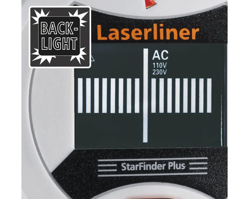Afișaj Laserliner StarFinder Plus cu iluminare de fundal