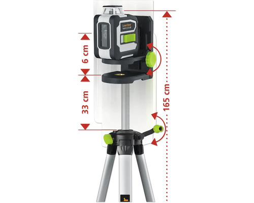 Aparat laser pe trepied cu indicarea înălțimii.