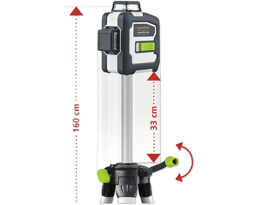Laser cu linii încrucișate Laserliner cu trepied, înălțime maximă 160 cm