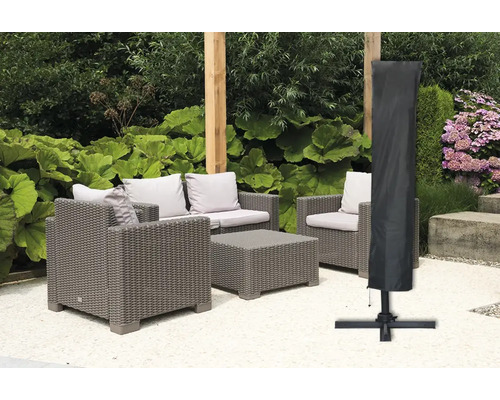 Set mobilier de grădină cu husă de protecție pentru umbrelă de soare