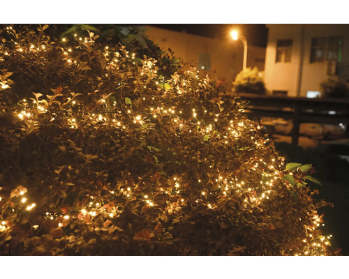 Arbust decorativ cu lanțuri luminoase alb cald