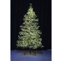 Brad artificial de Crăciun cu iluminare pe suport