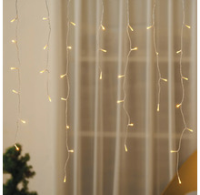 Cortină luminoasă cu lumini LED alb cald pentru decorare